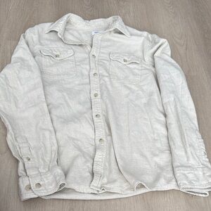 Men's Cream Button-Up Jacket